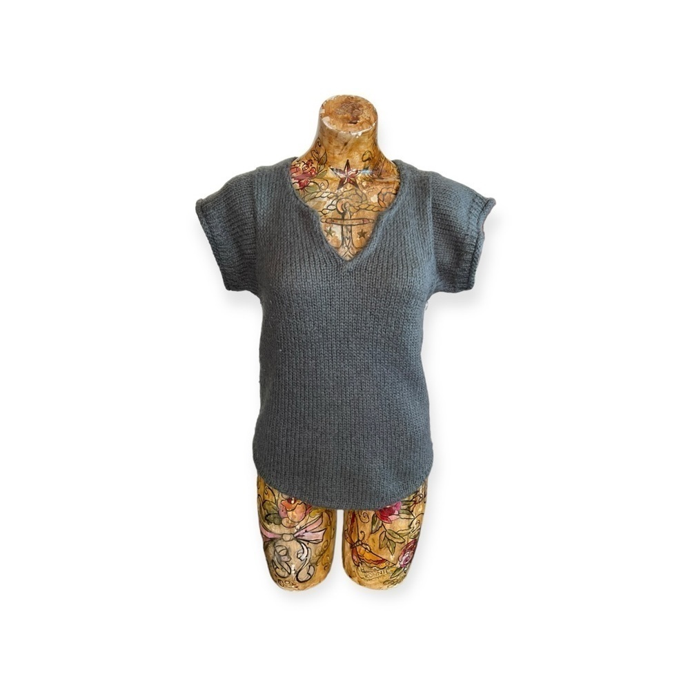 KOOKAI top sweater mohair blend green Size 1 small short sleeve